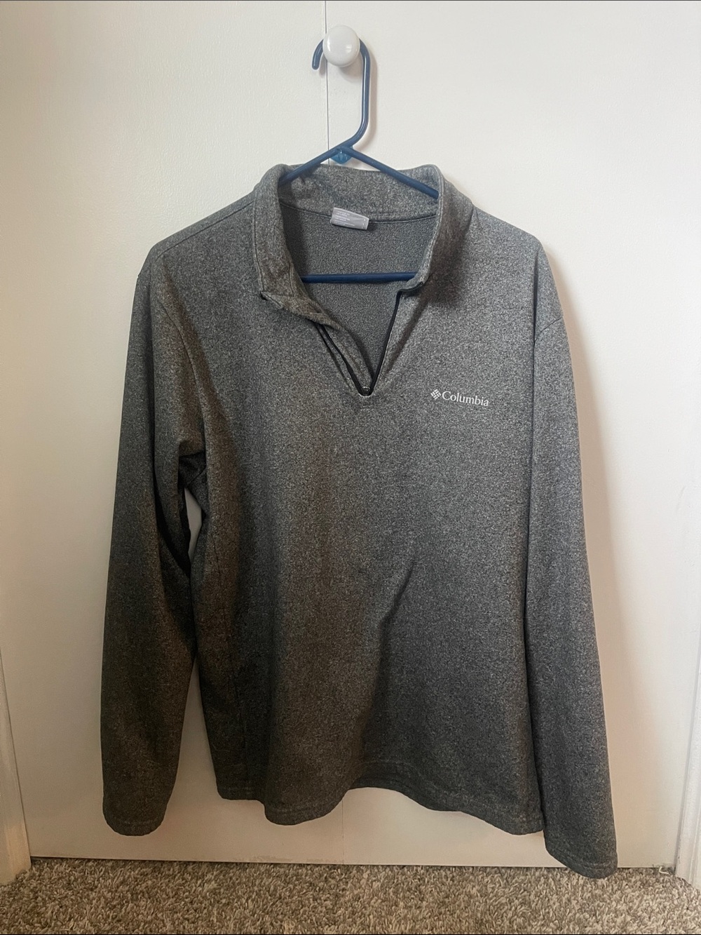 Columbia Men's Gray Quarter-Zip Fleece Pullover